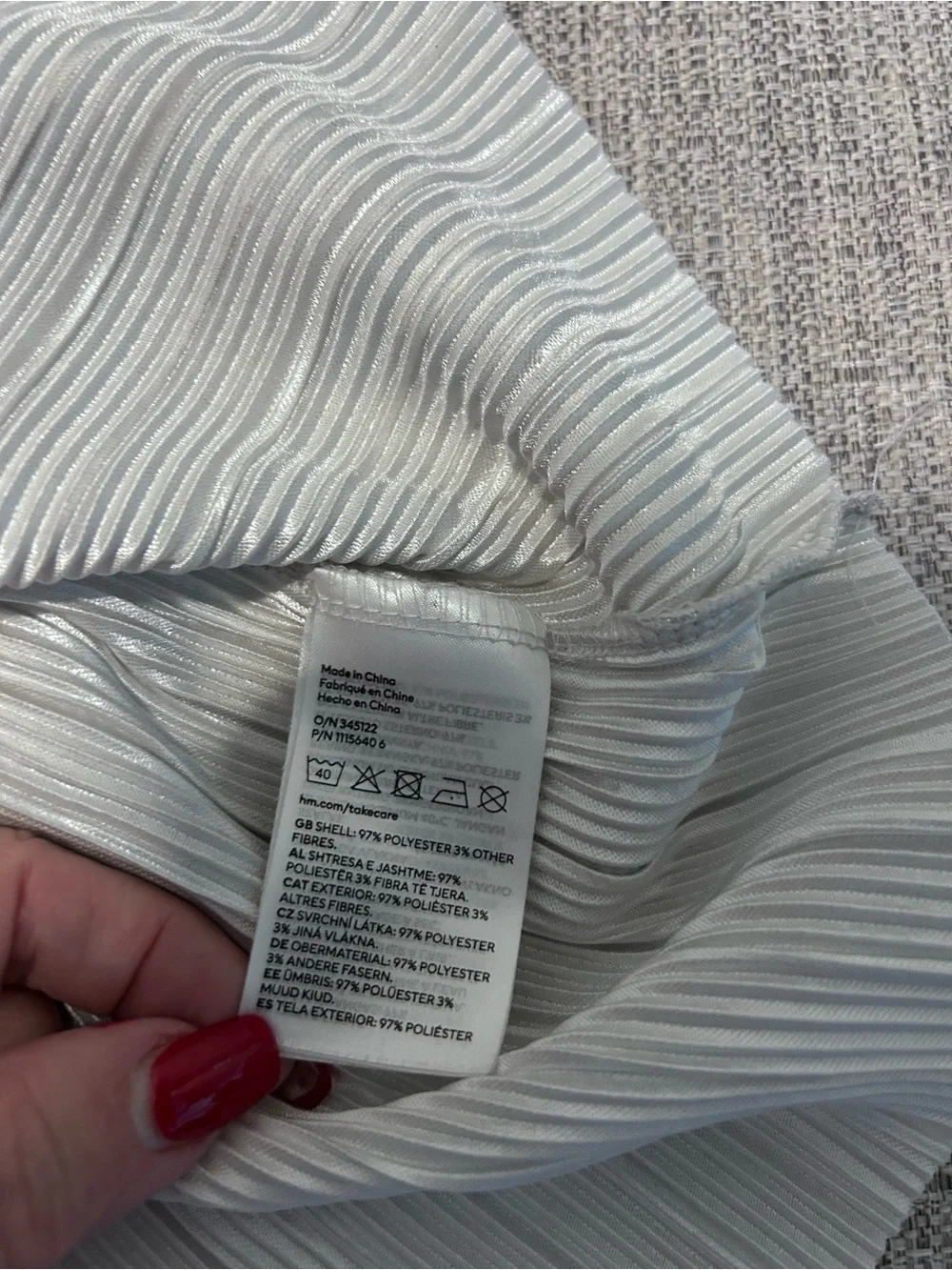 H&M silver metallic